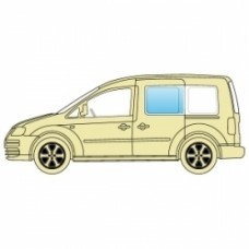 Стекло боковое Volkswagen T4 1990-2003 левое среднее кузовное. 