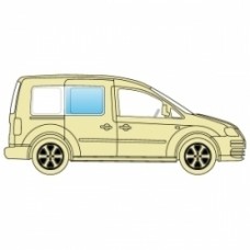 Стекло боковое Volkswagen T4 1990-2003 правое среднее кузовное.