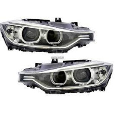 Фара 3 F30 F31 2012-2015 левая=правая ЭЛ. ЧЕРН. H7+H7 (БЛИЖНИЙ СВЕТ - ЛИНЗА) +LED ГАБАРИТ; +КОРРЕКТОР.