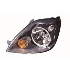 Фара Ford FIESTA 06-08 левая ЭЛ. ЧЕРН. ОТРАЖ. H4+W5W+PY21W; +КОРРЕКТОР.