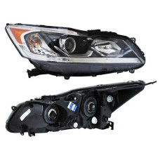 Фара Honda ACCORD 9 15-17 SDN EUR/USA левая ЭЛ. БЕЛАЯ ВСТАВКА (+LED); H11/HB3/WY21W/LED.