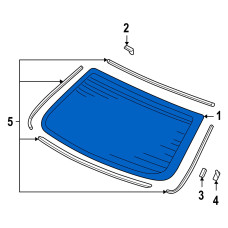 Заднее стекло Acura TSX 2004-2008 XINYI. Обогрев. Антена. Заднее стекло Acura TSX 2004-2008 XINYI. Обогрев. Антена.