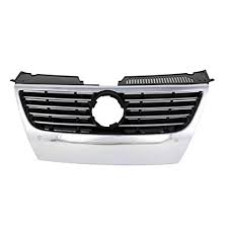 Решетка радиатора VW Golf V Kombi  '07-09 с молдингами и накладкой без подкладки  под номер (FPS) 