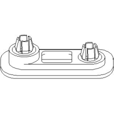 Крепеж переднего бампера VW Golf II 83-89 левый/правый (165 807 193B) (FPS)