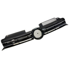 Решетка  VW Golf VI '09-12 (кроме GTi) черная, открытая, с хром. молдингом (FPS)