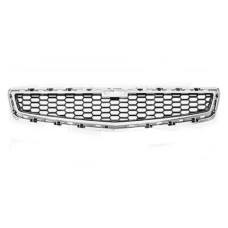 Решетка в бампере средн. черн. с хром. молдингом -14 CHEVROLET MALIBU 12-15. Решетка в бампере средн. черн. с хром. молдингом -14 CHEVROLET MALIBU 12-15.