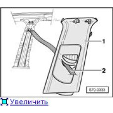 Облицовка стойки Octavia A5 левая верхняя