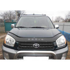 Дефлектор капота (мухобойка) на Тойота RAV-4 с 00-06 (на крепежах) VIP Tuning.