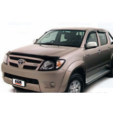 Дефлектор капота (мухобойка) на Тойота Hilux с 05-10 (на крепежах) EGR. 