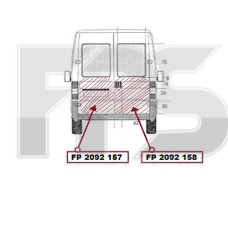 Ремонтная часть задней левой двери Fiat Ducato, Citrone Jumper, Peugeot Boxer (94-02)