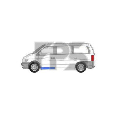 Порог левый под водительскую дверь Mercedes Vito 96-03,(Klokkerholm) 