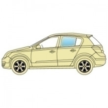  Стекло боковое KIA Soul 2009-2014 заднее левое.