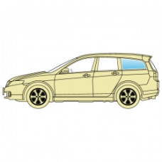 Стекло боковое Mitsubishi Lancer IX (CS) 2004-2008 заднее левая кузовное Универсал.