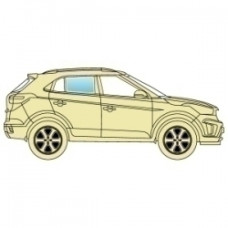 Стекло боковое Skoda Rapid 2012+ заднее правое.