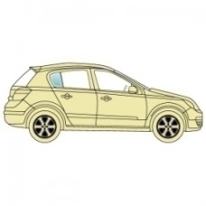 Стекло боковое Opel Corsa C 2000-2006 заднее правое кузовное Хэтчбек.