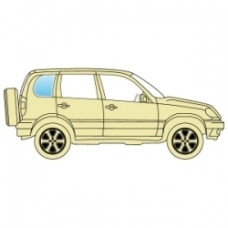 Стекло боковое Toyota Land Cruiser 1998-2008 J10 заднее правое КУЗОВНОЕ.